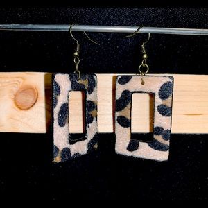 Faux leather earrings